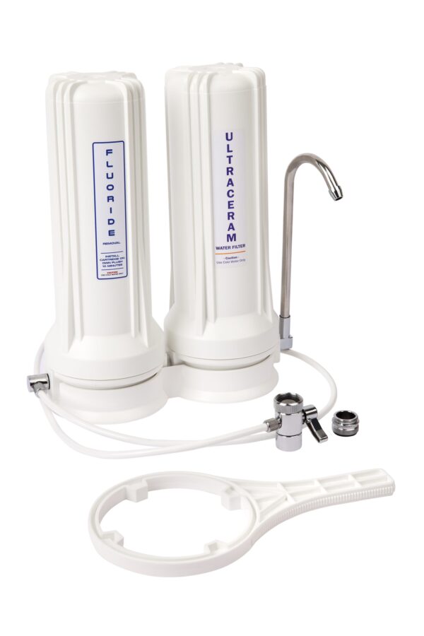 Countertop Twin Water filter with bacteria and Heavy Metal protection