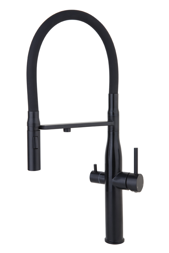 Black Hose 3 Way Mixer Matt Black + Veggie Sprayer