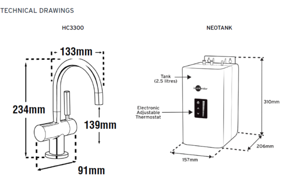 HC3300 HottTap Technical Specifications