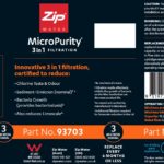 Zip MicroPurity 3-micron Filter 93703 Size-1.5 Performance Data Label